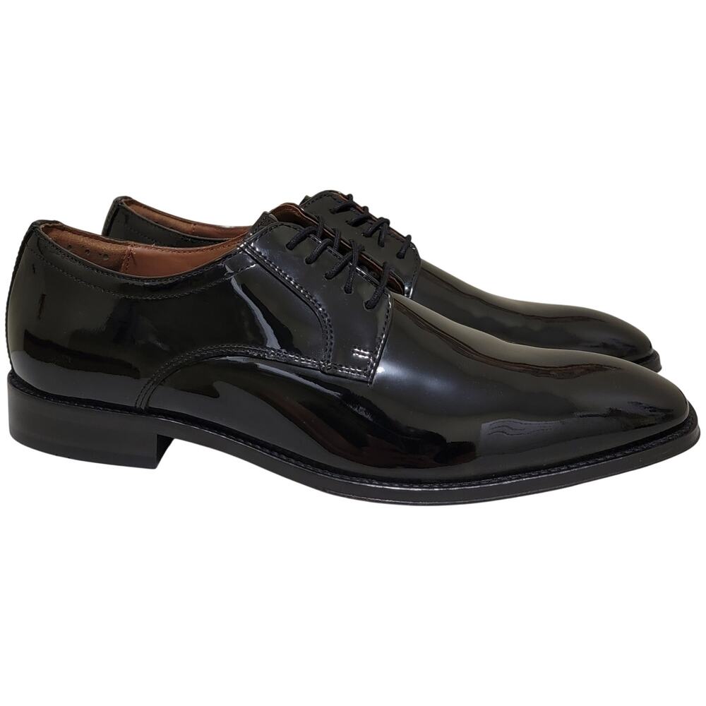 Johnston & Murphy Men Anderson Dress Oxfords Size US 10M Black Patent Leather